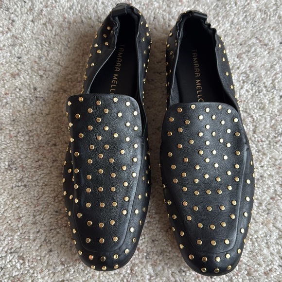 🆕TAMARA MELLON Stow Stud 10 Nappa Loafer Ballet Flat - Picture 9 of 16